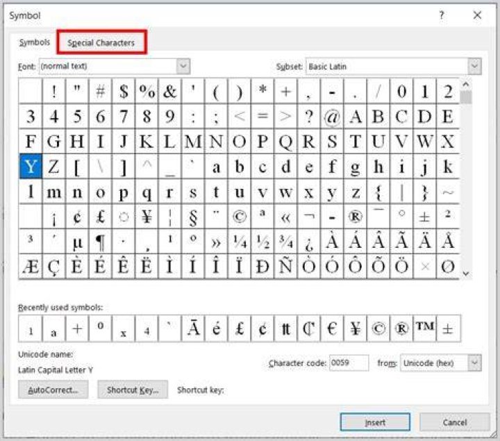 How do you insert special characters in pages IPAD?