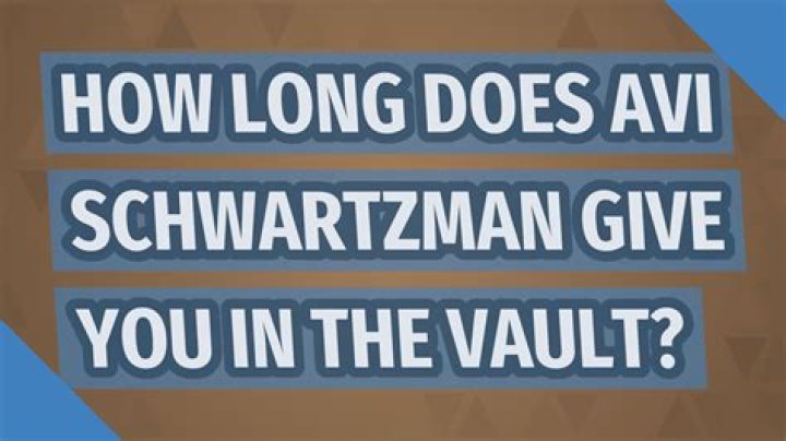 How long does Avi Schwartzman give you in the vault?