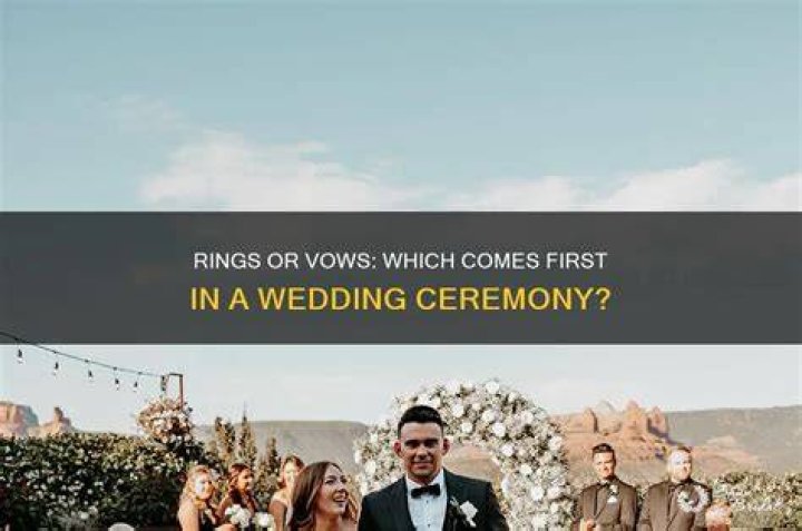 What comes first vows or rings?