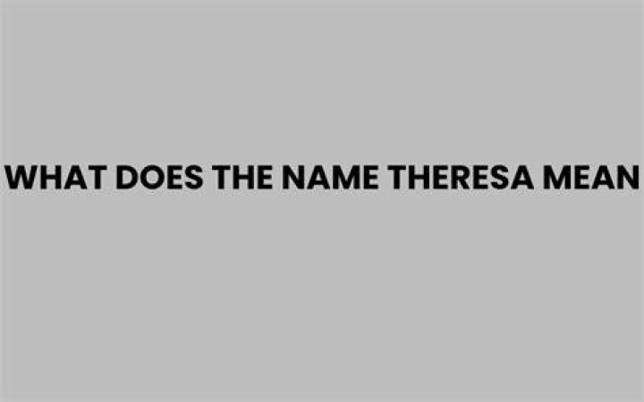 What does Theresa mean in French?