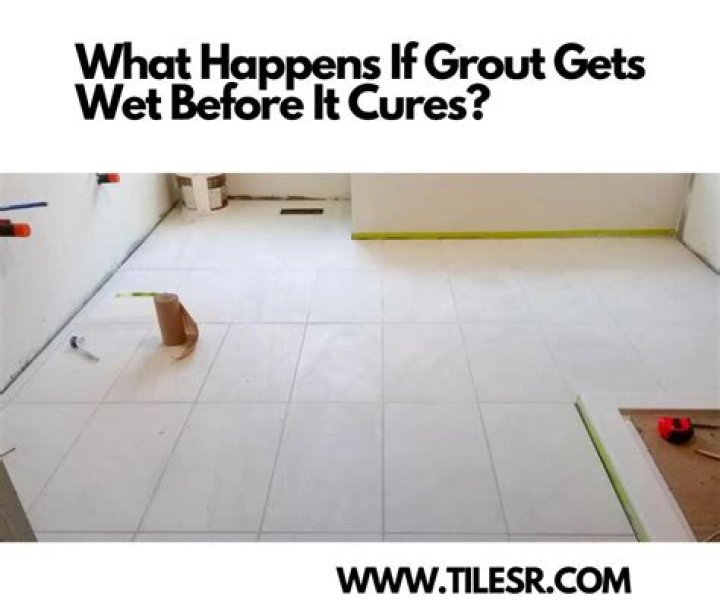 What happens if tile grout is too wet?